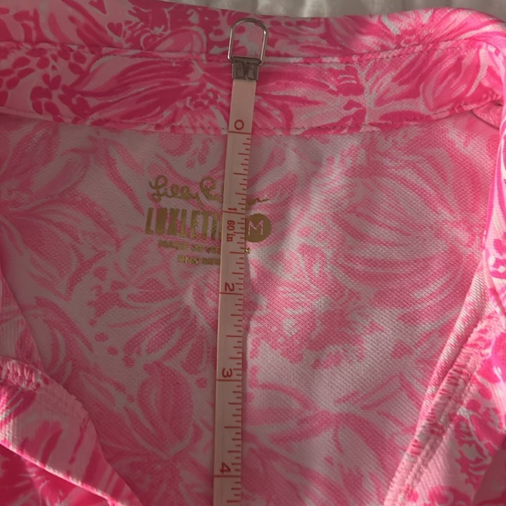 Lilly Pulitzer Pink Sleeveless V-Neck Printed Tank - Picture 13 of 14